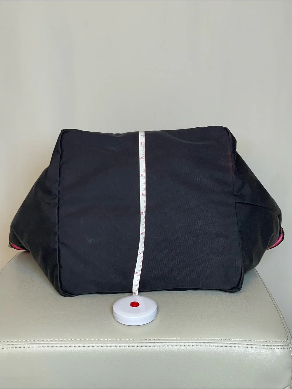 kate spade black tote with pink and red trim